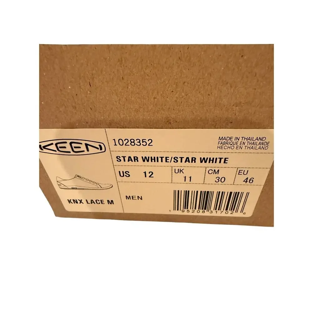 Keen Men's Star White KNX Leather Sneaker Shoes Size 12